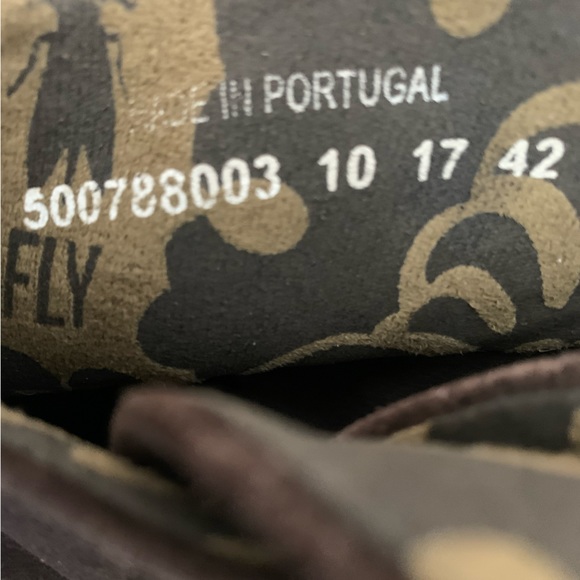 FLY London Brown Suede Ankle Boots Tie Yebi - Picture 8 of 8